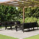 8 Piece Garden Lounge Set with Cushions Aluminium Anthracite