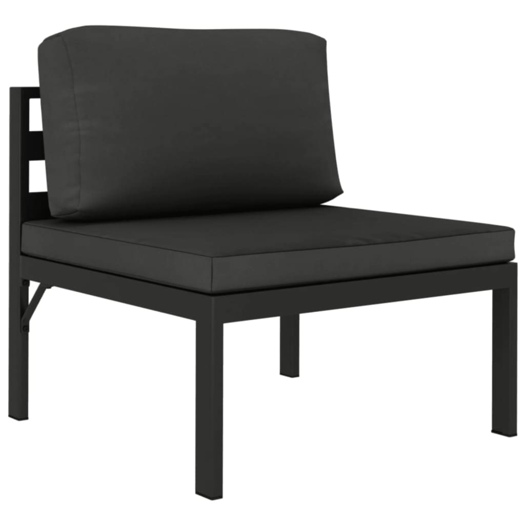 9 Piece Garden Lounge Set with Cushions Aluminium Anthracite