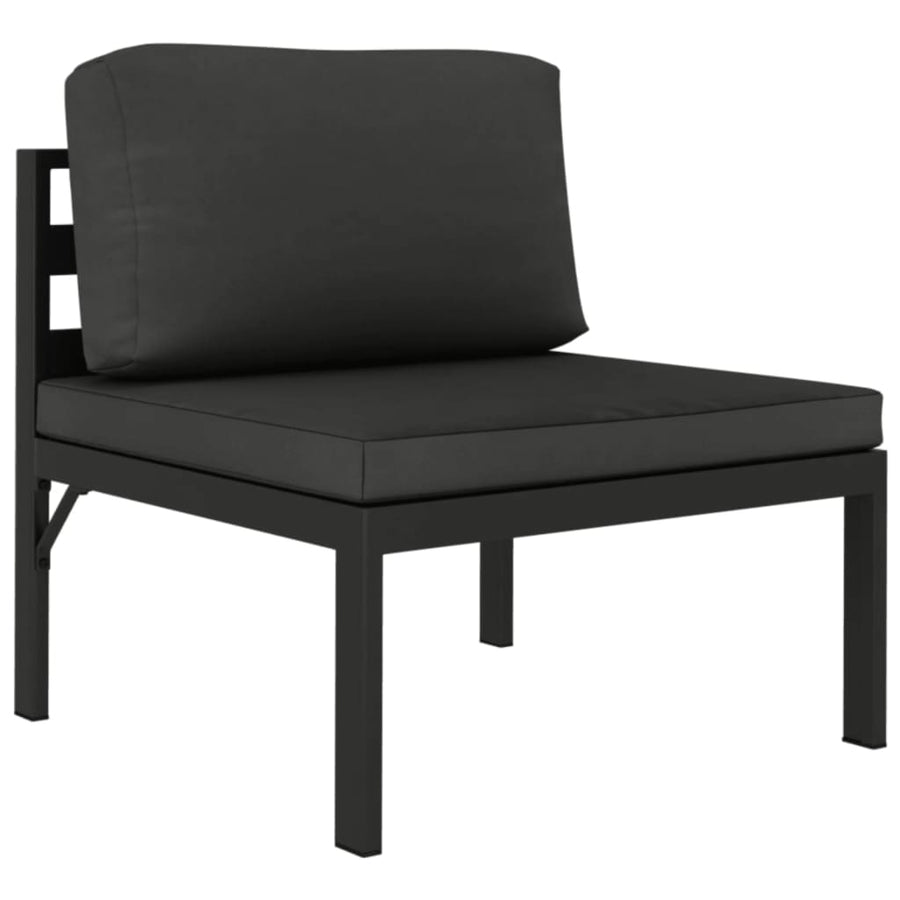9 Piece Garden Lounge Set with Cushions Aluminium Anthracite