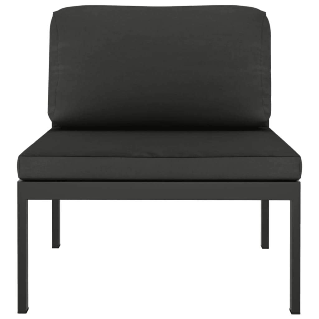 9 Piece Garden Lounge Set with Cushions Aluminium Anthracite