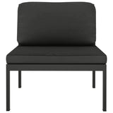 9 Piece Garden Lounge Set with Cushions Aluminium Anthracite - Rear View