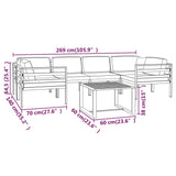 7 Piece Garden Lounge Set with Cushions Aluminium Anthracite