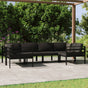 6 Piece Garden Lounge Set with Cushions Aluminium Anthracite