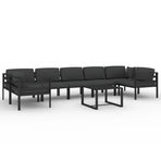 8 Piece Garden Lounge Set with Cushions Aluminium Anthracite