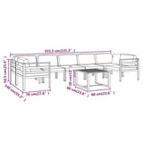8 Piece Garden Lounge Set with Cushions Aluminium Anthracite
