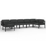 7 Piece Garden Lounge Set with Cushions Aluminium Anthracite