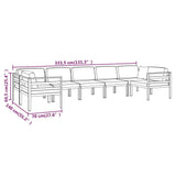 7 Piece Garden Lounge Set with Cushions Aluminium Anthracite