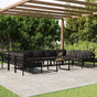 10 Piece Garden Lounge Set with Cushions Aluminium Anthracite