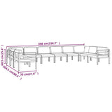 10 Piece Garden Lounge Set with Cushions Aluminium Anthracite