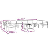 11 Piece Garden Lounge Set with Cushions Aluminium Anthracite - Extra Image