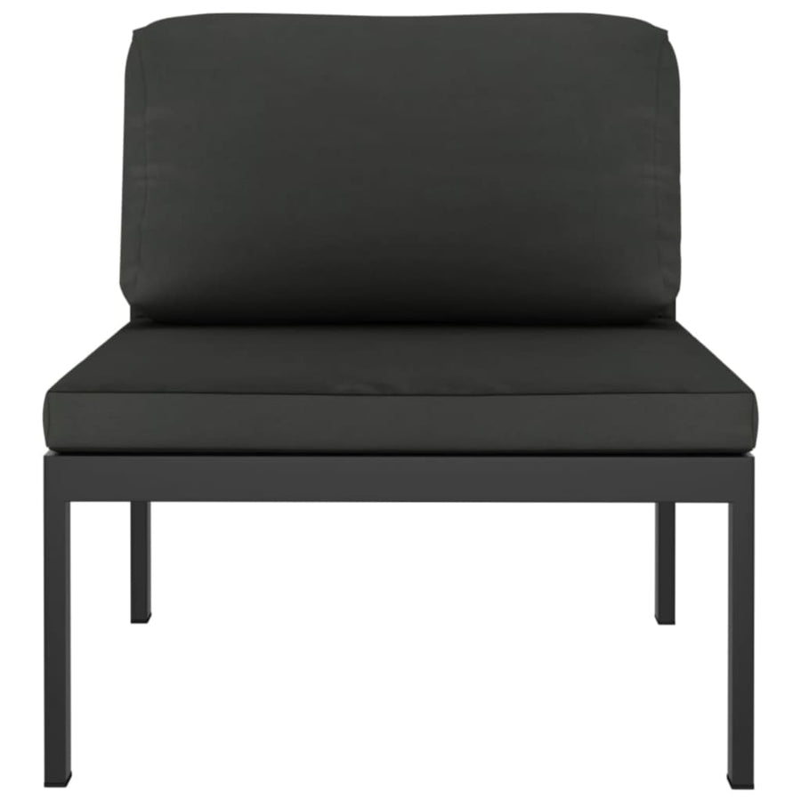 9 Piece Garden Lounge Set with Cushions Aluminium Anthracite