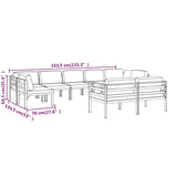 9 Piece Garden Lounge Set with Cushions Aluminium Anthracite