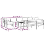10 Piece Garden Lounge Set with Cushions Aluminium Anthracite