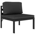 9 Piece Garden Lounge Set with Cushions Aluminium Anthracite