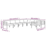 9 Piece Garden Lounge Set with Cushions Aluminium Anthracite