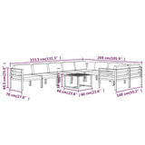 10 Piece Garden Lounge Set with Cushions Aluminium Anthracite - Extra Image