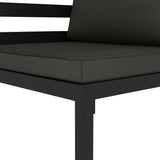 8 Piece Garden Lounge Set with Cushions Aluminium Anthracite - Low Angle