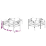 8 Piece Garden Lounge Set with Cushions Aluminium Anthracite - Extra Image