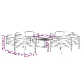 9 Piece Garden Lounge Set with Cushions Aluminium Anthracite - Close-Up Angle