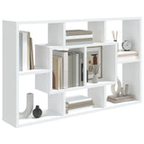 Wall Shelf White 85x16x52.5 cm Engineered Wood - Top-Down View