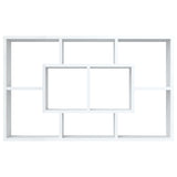 Wall Shelf White 85x16x52.5 cm Engineered Wood - 45-Degree Angle