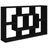 Wall Shelf Black 85x16x52.5 cm Engineered Wood
