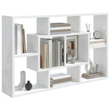 Wall Shelf High Gloss White 85x16x52.5 cm Engineered Wood - Top-Down View