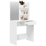 Dressing Table with Mirror White 74.5x40x141 cm - 45-Degree Angle