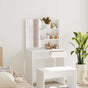 Dressing Table with Mirror White 74.5x40x141 cm