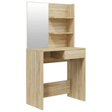 Dressing Table with Mirror Sonoma Oak 74.5x40x141 cm - Front View