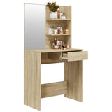 Dressing Table with Mirror Sonoma Oak 74.5x40x141 cm - 45-Degree Angle
