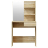 Dressing Table with Mirror Sonoma Oak 74.5x40x141 cm - Rear View
