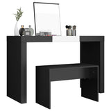 Dressing Stool Black 70x35x45 cm Engineered Wood - Top-Down View