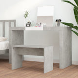 Dressing Stool Concrete Grey 70x35x45 cm Engineered Wood - Side View