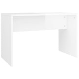 Dressing Stool High Gloss White 70x35x45 cm Engineered Wood