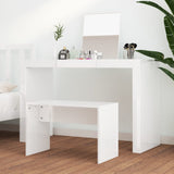 Dressing Stool High Gloss White 70x35x45 cm Engineered Wood - Side View