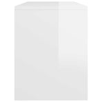 Dressing Stool High Gloss White 70x35x45 cm Engineered Wood
