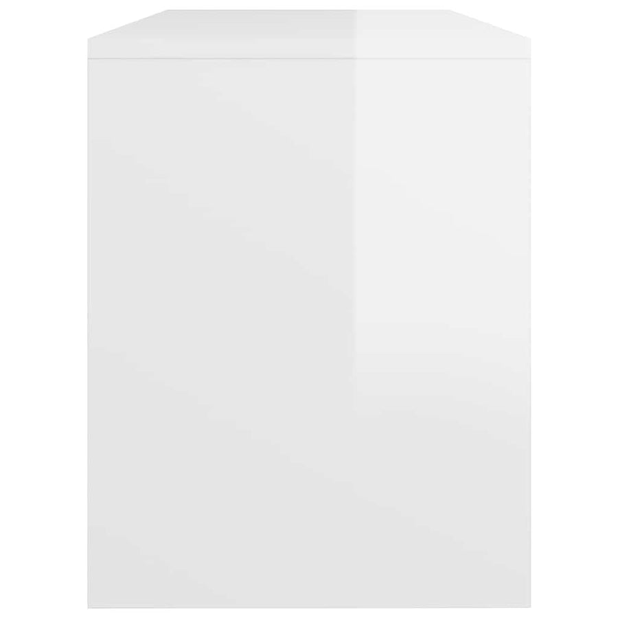 Dressing Stool High Gloss White 70x35x45 cm Engineered Wood