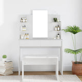 Dressing Table with Mirror White 96x40x142 cm