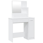Dressing Table with Mirror White 86.5x35x136 cm
