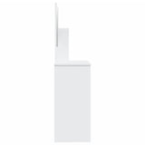 Dressing Table with Mirror White 86.5x35x136 cm