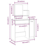 Dressing Table with Mirror Sonoma Oak 86.5x35x136 cm - Extra Image