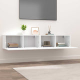 TV Cabinets 2 pcs White 80x30x30 cm Engineered Wood - Side View