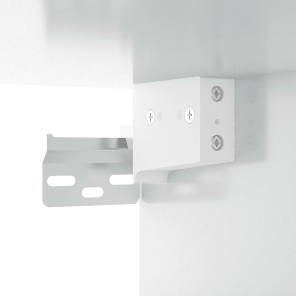TV Cabinets 2 pcs High Gloss White 80x30x30 cm Engineered Wood