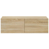 Wall TV Cabinets 2 pcs Sonoma Oak 100x30x30 cm Engineered Wood