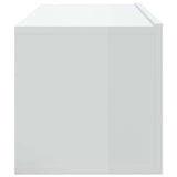 Wall TV Cabinets 2 pcs High Gloss White 100x30x30 cm Engineered Wood - Low Angle