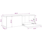 Wall TV Cabinets 2 pcs High Gloss White 100x30x30 cm Engineered Wood - Extra Image