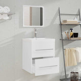 Bathroom Cabinet with Mirror White 41x38.5x48 cm