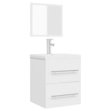 Bathroom Cabinet with Mirror White 41x38.5x48 cm - Top-Down View