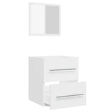 Bathroom Cabinet with Mirror White 41x38.5x48 cm - Rear View